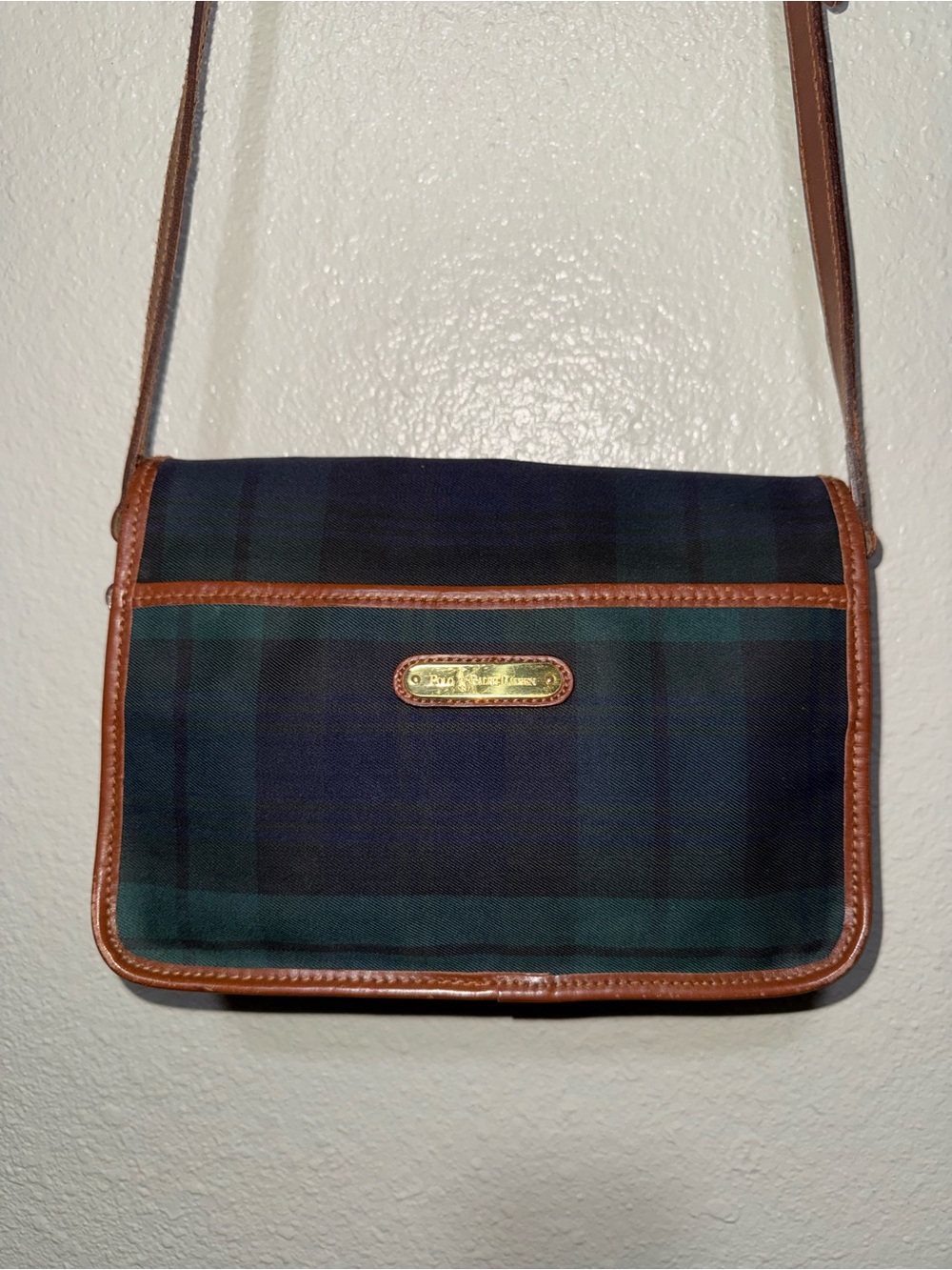 Vintage Polo by Ralph Lauren
Blackwatch Plaid Crossbody Bag
Leather Trim - Picture 2 of 9